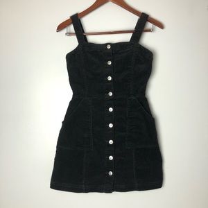 H&M- Divided corduroy button mini dress size 2